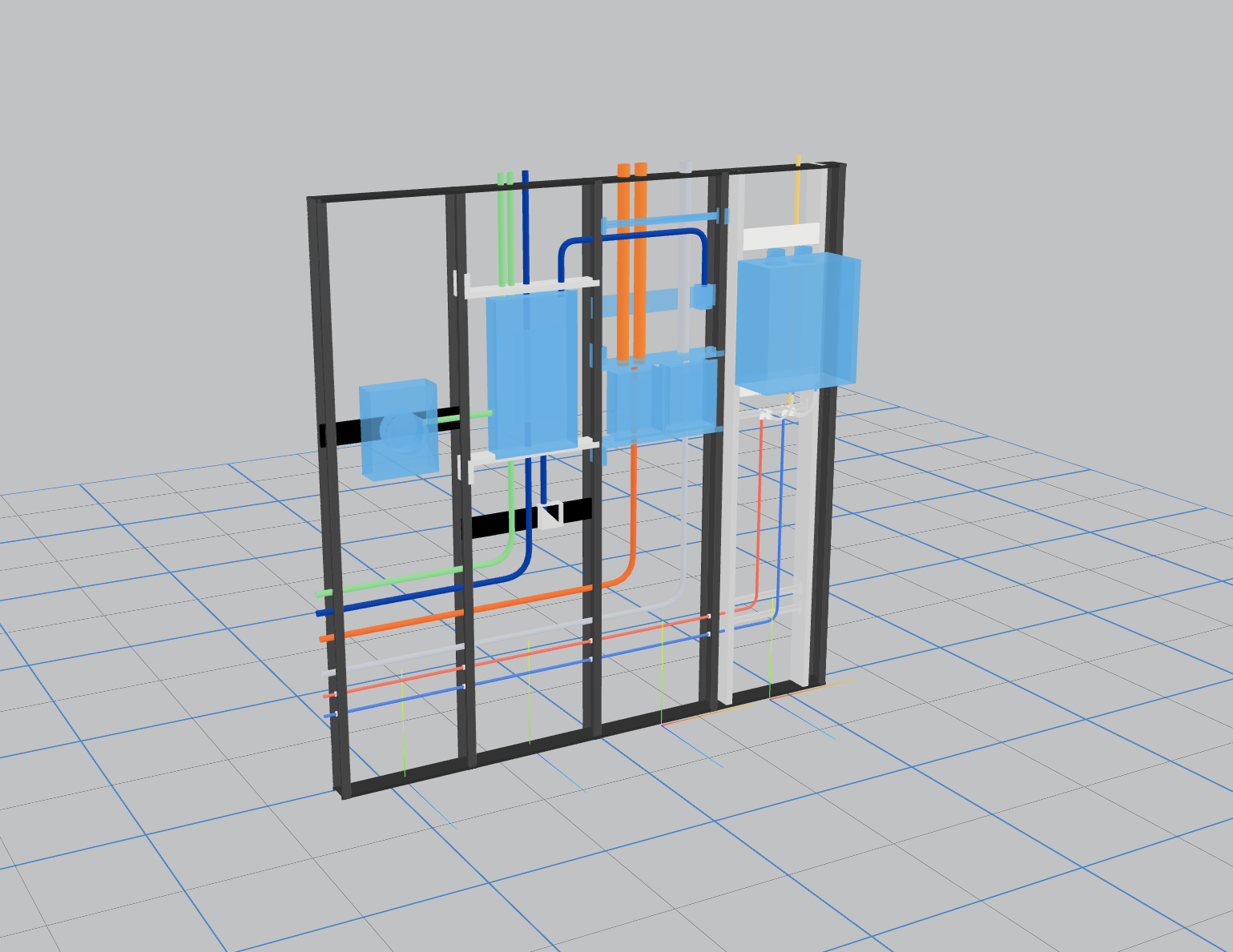 Load center wall assembly diagram